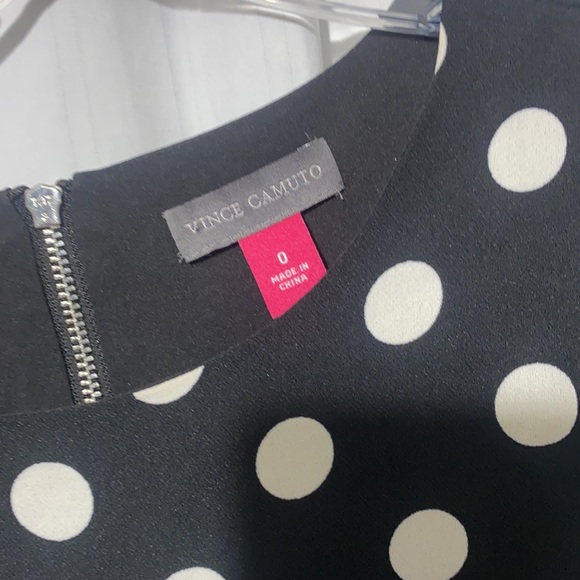 Vince Camuto Black and White Polka Dot Dress - Picture 2 of 4